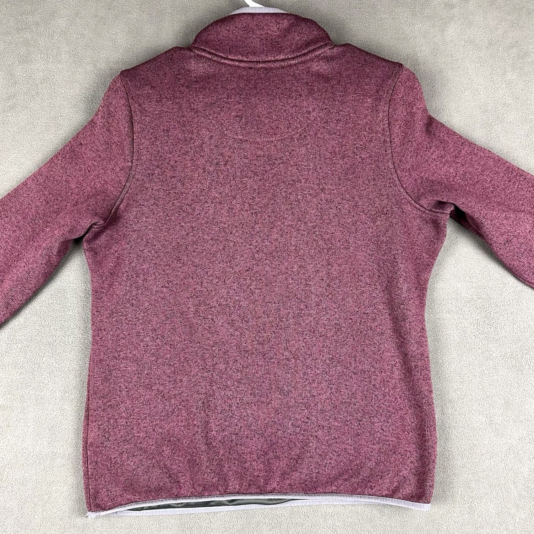 Vintage L.L. Bean Sweater Women M Pink Purple Fleece Pullover 1/4 Snap Jacket GUC Casual Wool? Size M / US 6-8 / IT 42-44 - 2 Thumbnail
