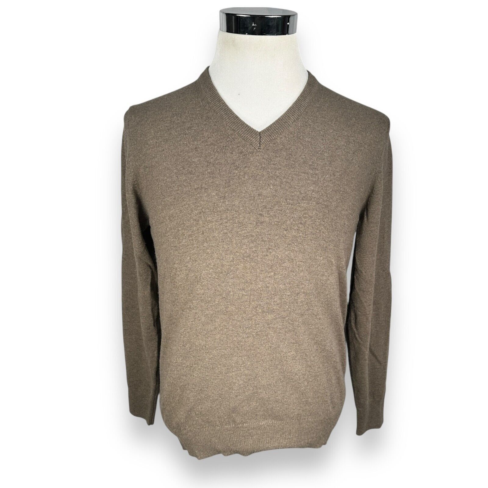 The Unbranded Brand Paul White Sweater Men’s Large Brown Merino Wool Cashmere Size US L / EU 52-54 / 3 - 1 Thumbnail