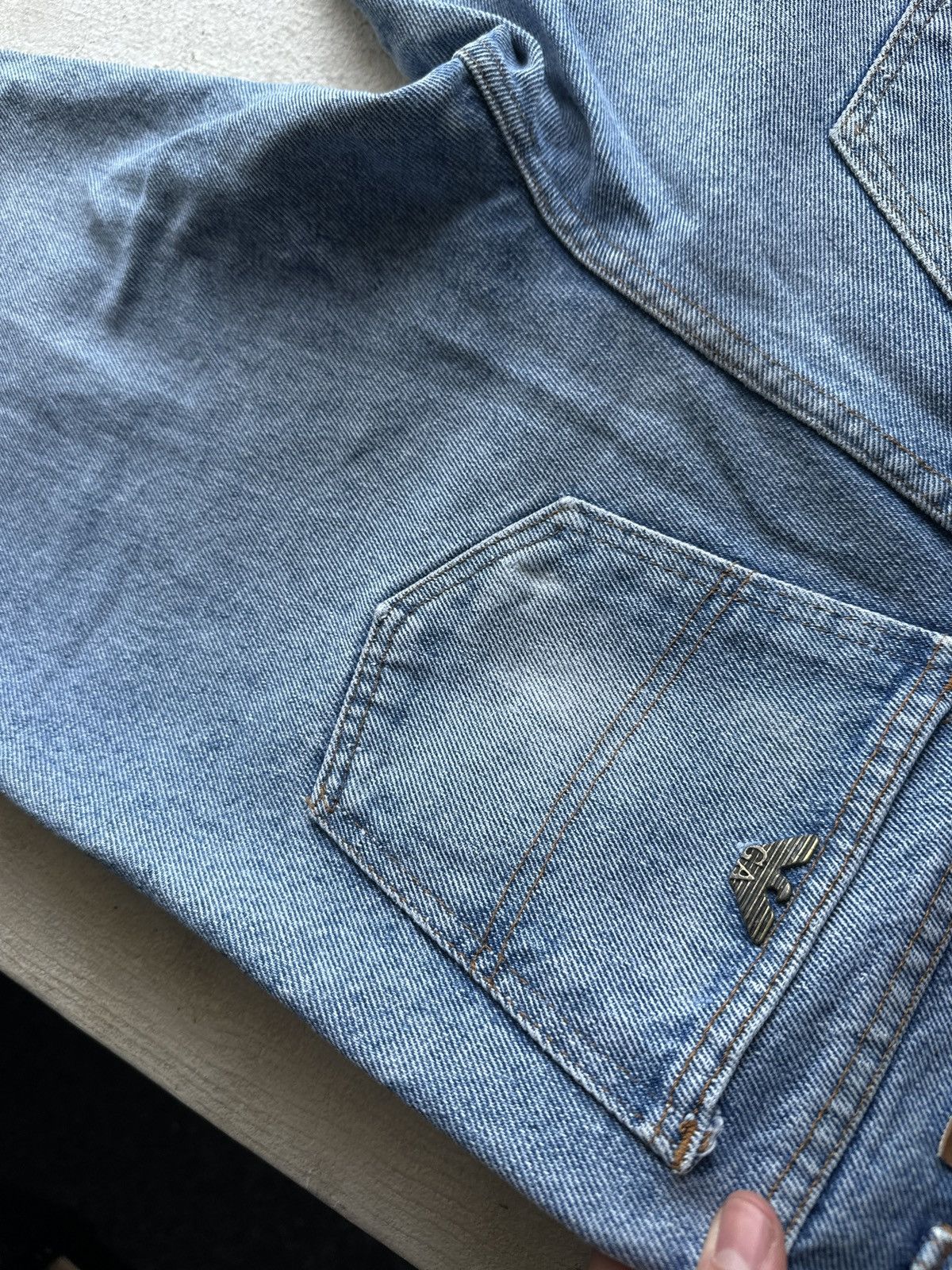 Giorgio Armani VNTG🚨90s Armani Jeans Denim blue Mens Pants Size US 30 / EU 46 - 4 Thumbnail
