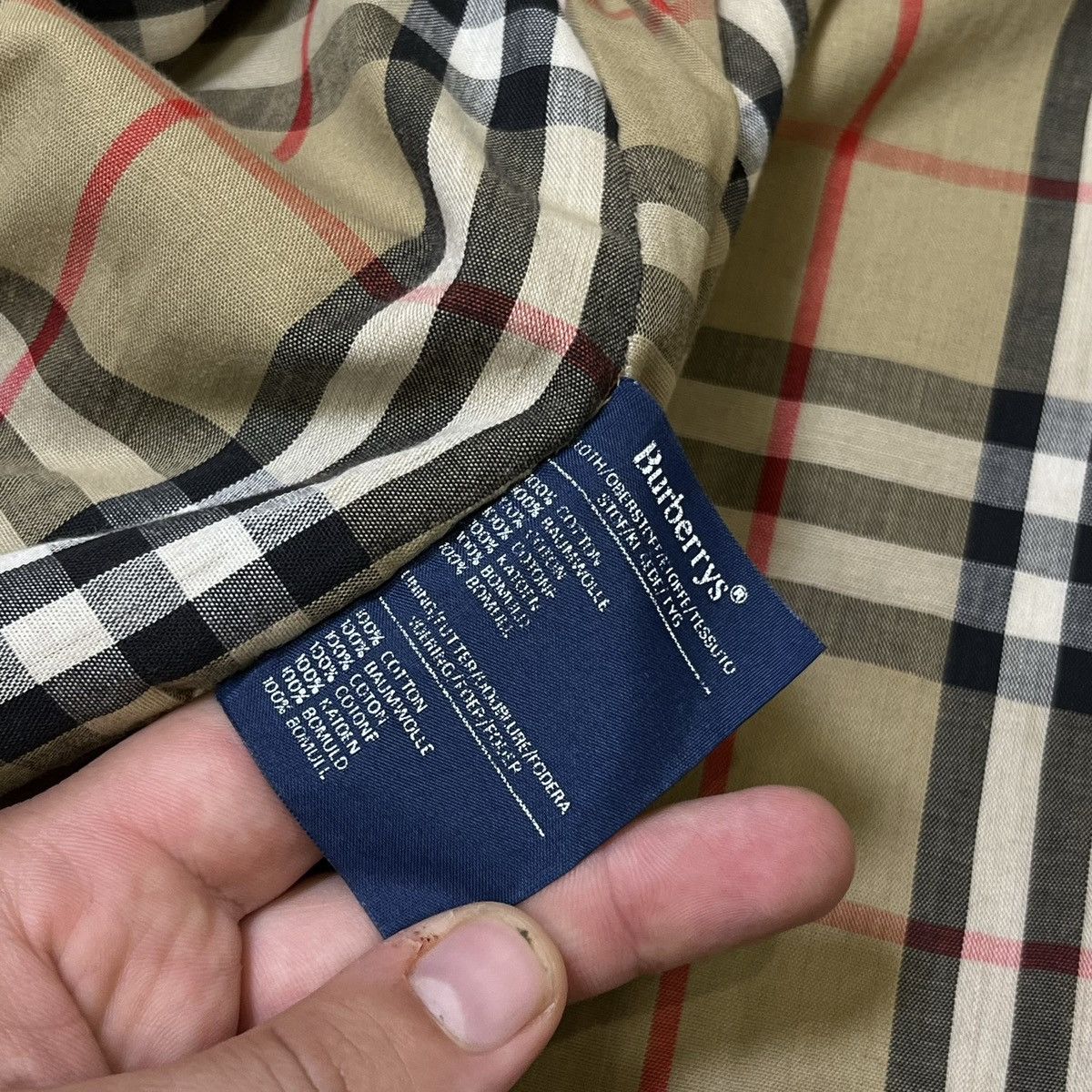 Vintage 90's Burberry's Trench Coat Nova Check