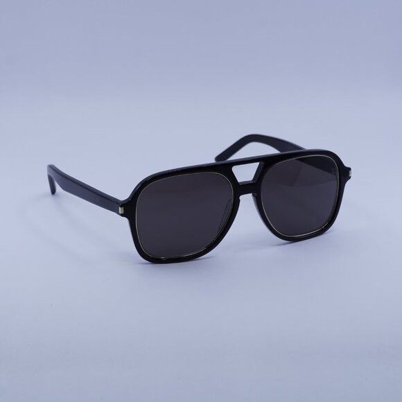 Saint Laurent Paris 🕶️ New Saint Laurent SL602 RIM 001 Sunglasses - Black Frame Size ONE SIZE - 5 Thumbnail