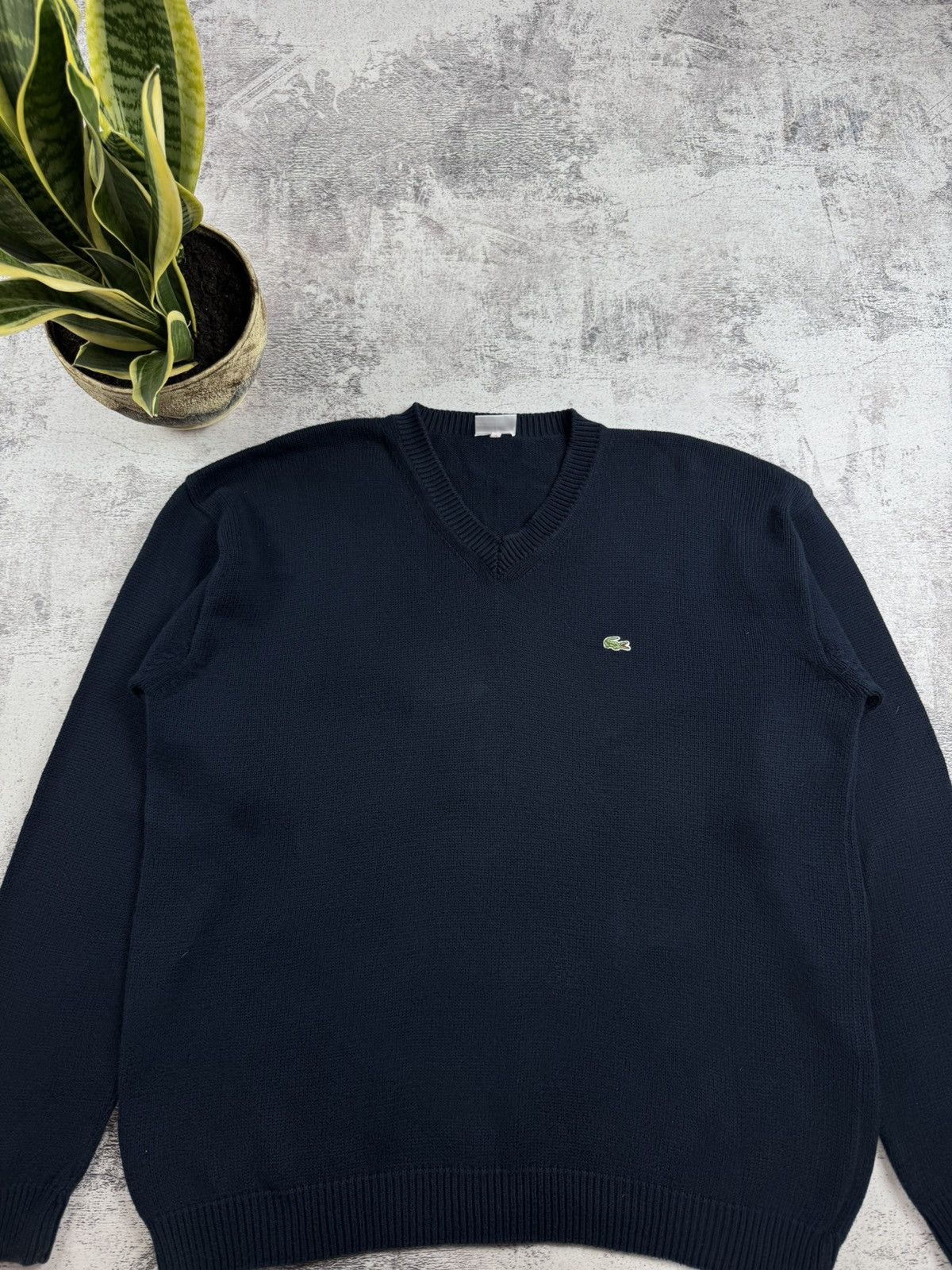 Lacoste Lacoste 6 Cotton Knited V-Neck Sweatshirt Sweater Pullover Size US XL / EU 56 / 4 - 4 Thumbnail