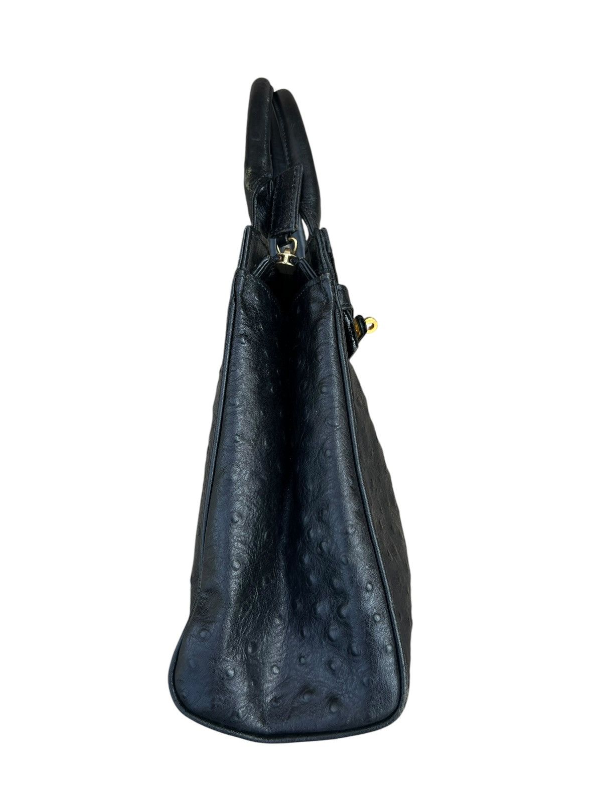 Leather × Vintage Vintage Ostrich Leather Mini Kelly Bag Torrente Paris Size ONE SIZE - 9 Thumbnail