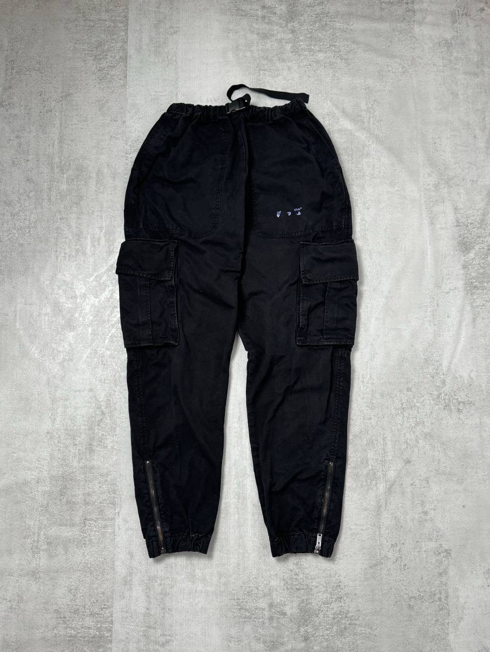 パンツ OFF-WHITE BLACK STRETCH POLYESTER BLEND CARGO PANT Off-White Black Stretch Polyester Blend Cargo Pant | italist