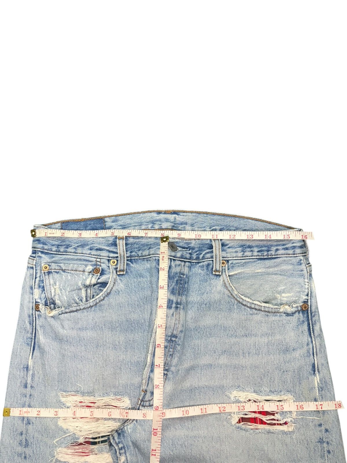 Levi's Vintage 90s Levis 501 Faded Wash Distressed Jeans Size US 32 / EU 48 - 6 Thumbnail