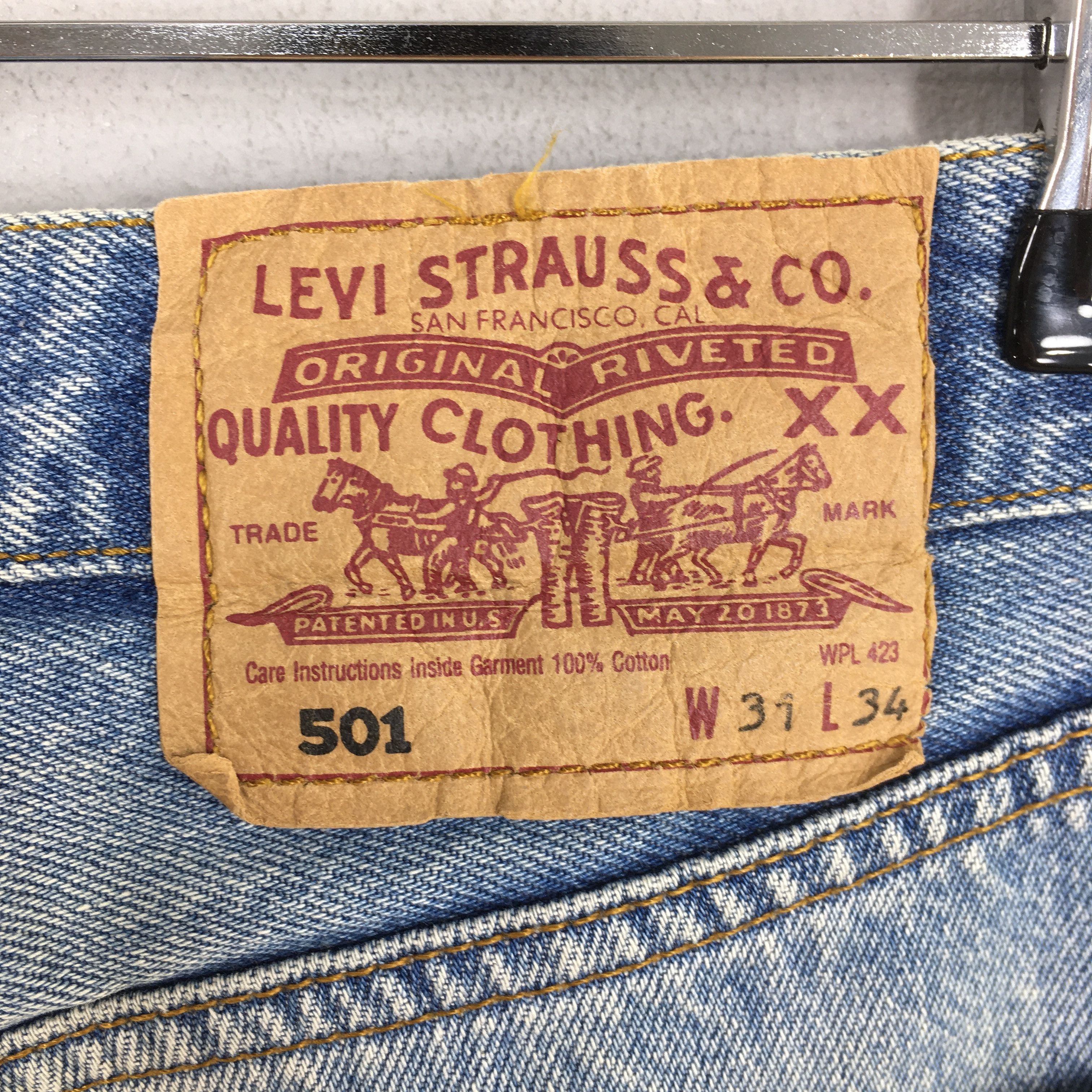 Levi's Size 29x32 Vintage 90s Levi's 501 Faded Blue Jeans S965 Size US 29 - 11 Thumbnail