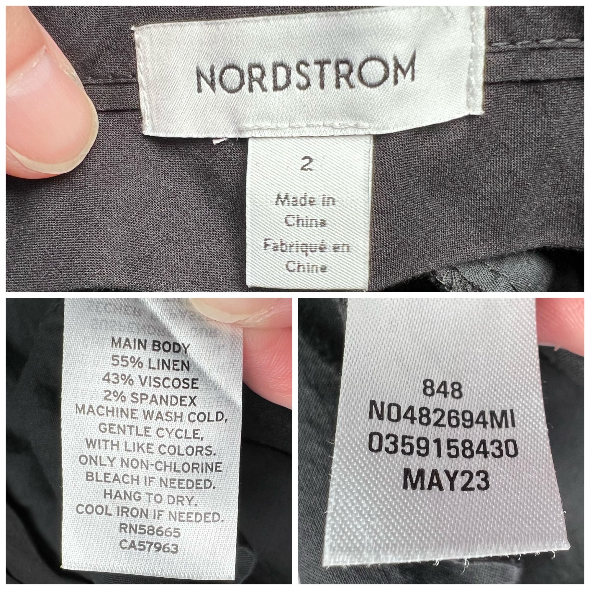 Nordstrom Nordstrom High-Waisted Linen Blend Shorts Size 2 Size 26" / US 2 / IT 38 - 3 Thumbnail