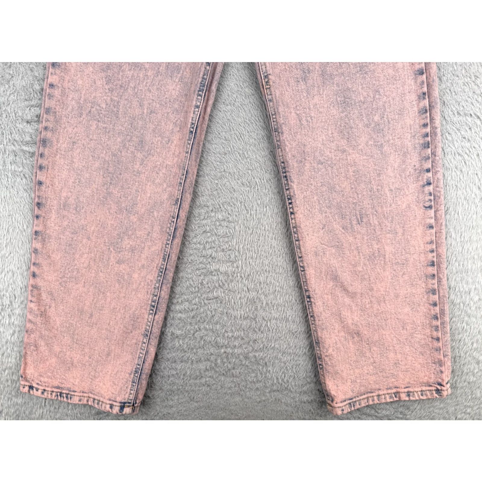 Vintage Wild Fabel Jeans Womens 4 Pink Blue Distressed High Rise Straight Cotton Size 27" / US 4 / IT 40 - 2 Thumbnail