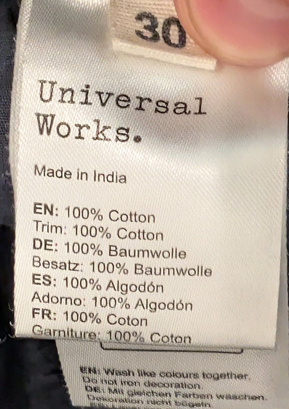Universal Works Universal Works Brushed Cotton Chinos Dark Navy Size US 30 / EU 46 - 4 Thumbnail