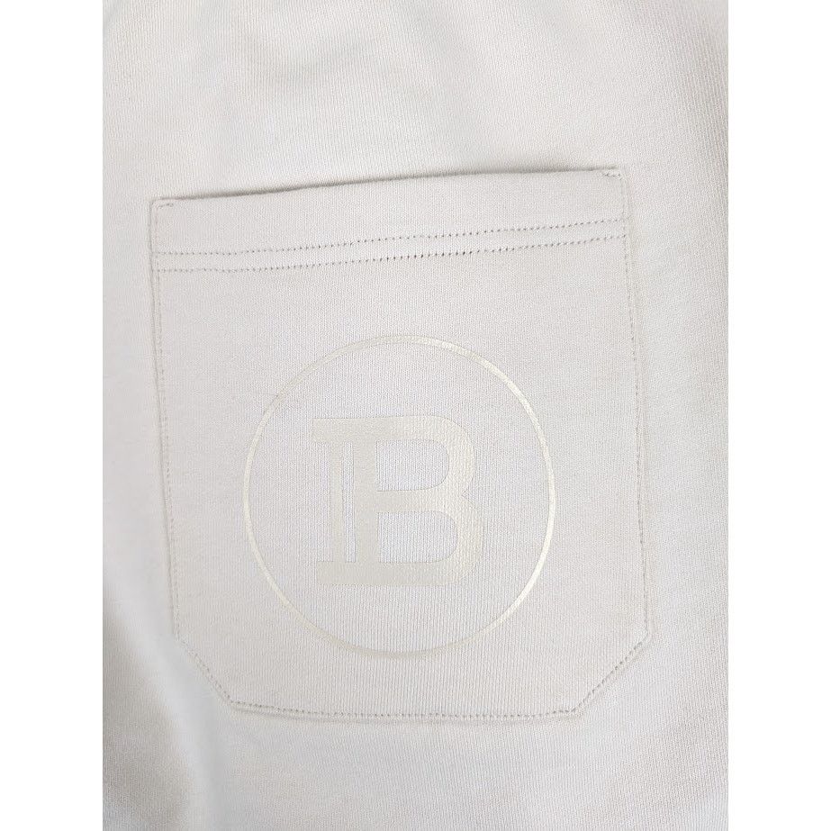 Balmain o1rshd1 B Logo Jogger Short in Beige Size US 32 / EU 48 - 17 Thumbnail
