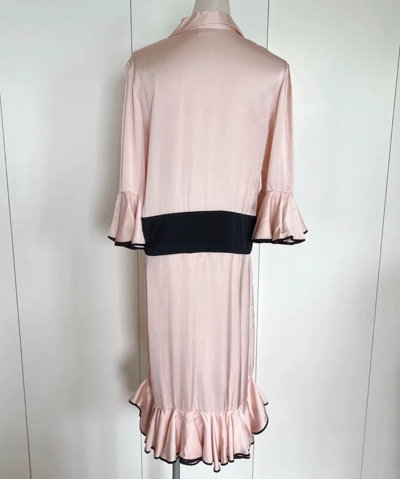 Dries Van Noten DRIES VAN NOTEN size:36 A mid-sleeved dress with pink ruff Size S / US 4 / IT 40 - 3 Thumbnail