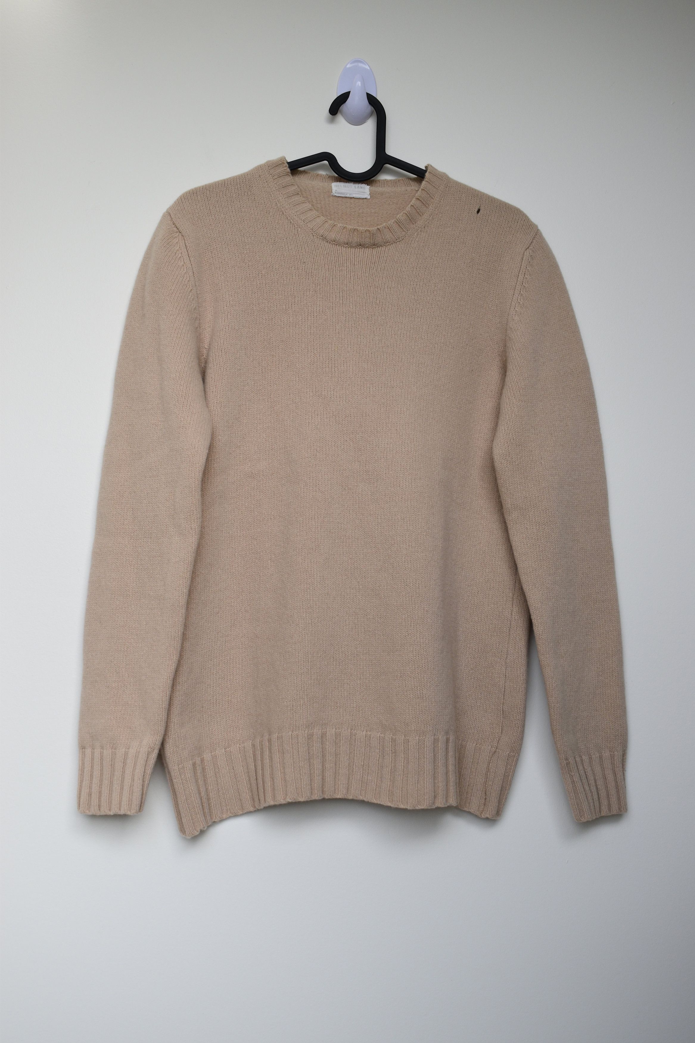 Helmut Lang Helmut Lang 1999 Wool Cream Knit Sweater Crewneck Beige Size US S / EU 44-46 / 1 - 1 Thumbnail