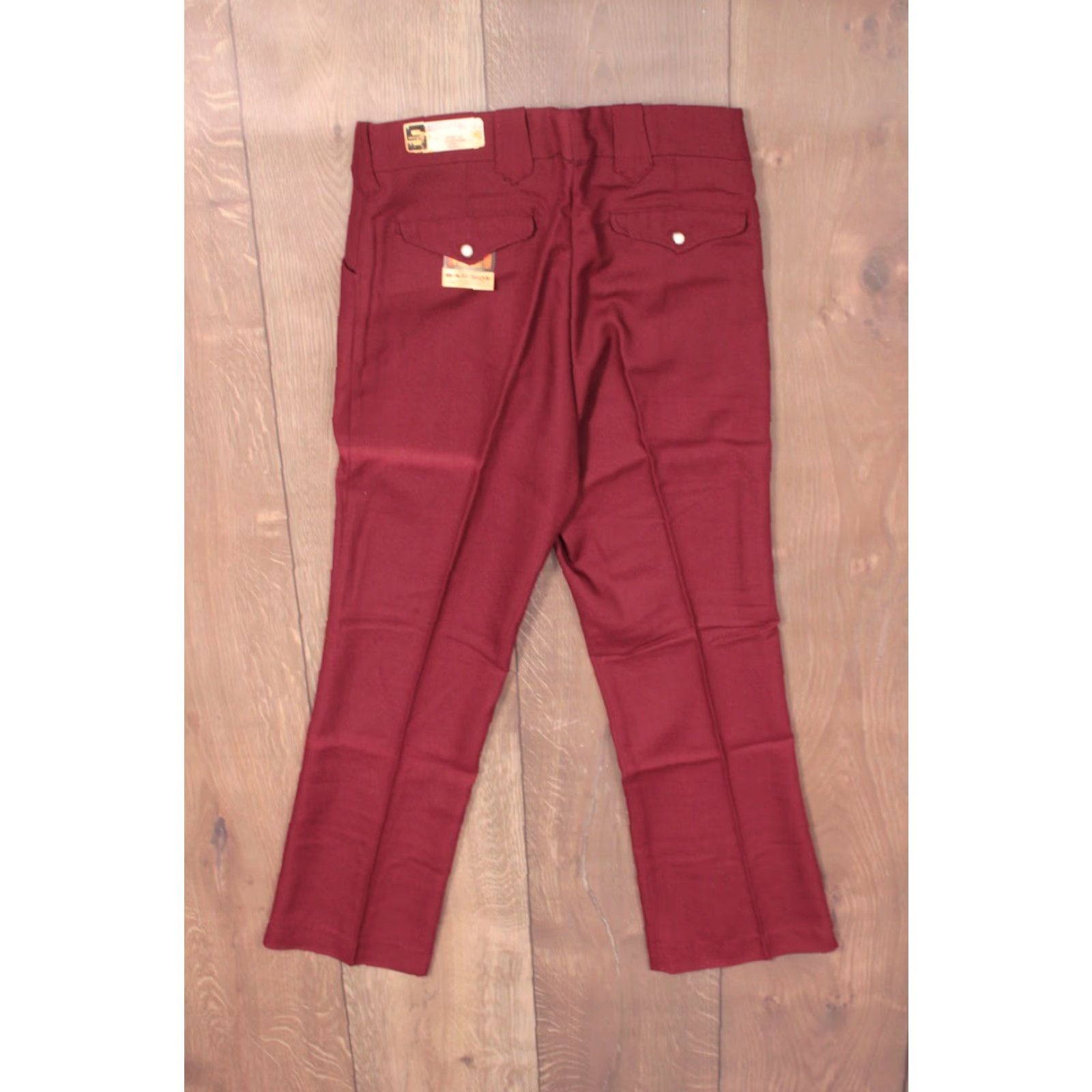 Vintage VINTAGE Stephens Western Pants 1960s 32 Short Burgundy Flare Leg Mens Size US 32 / EU 48 - 3 Thumbnail