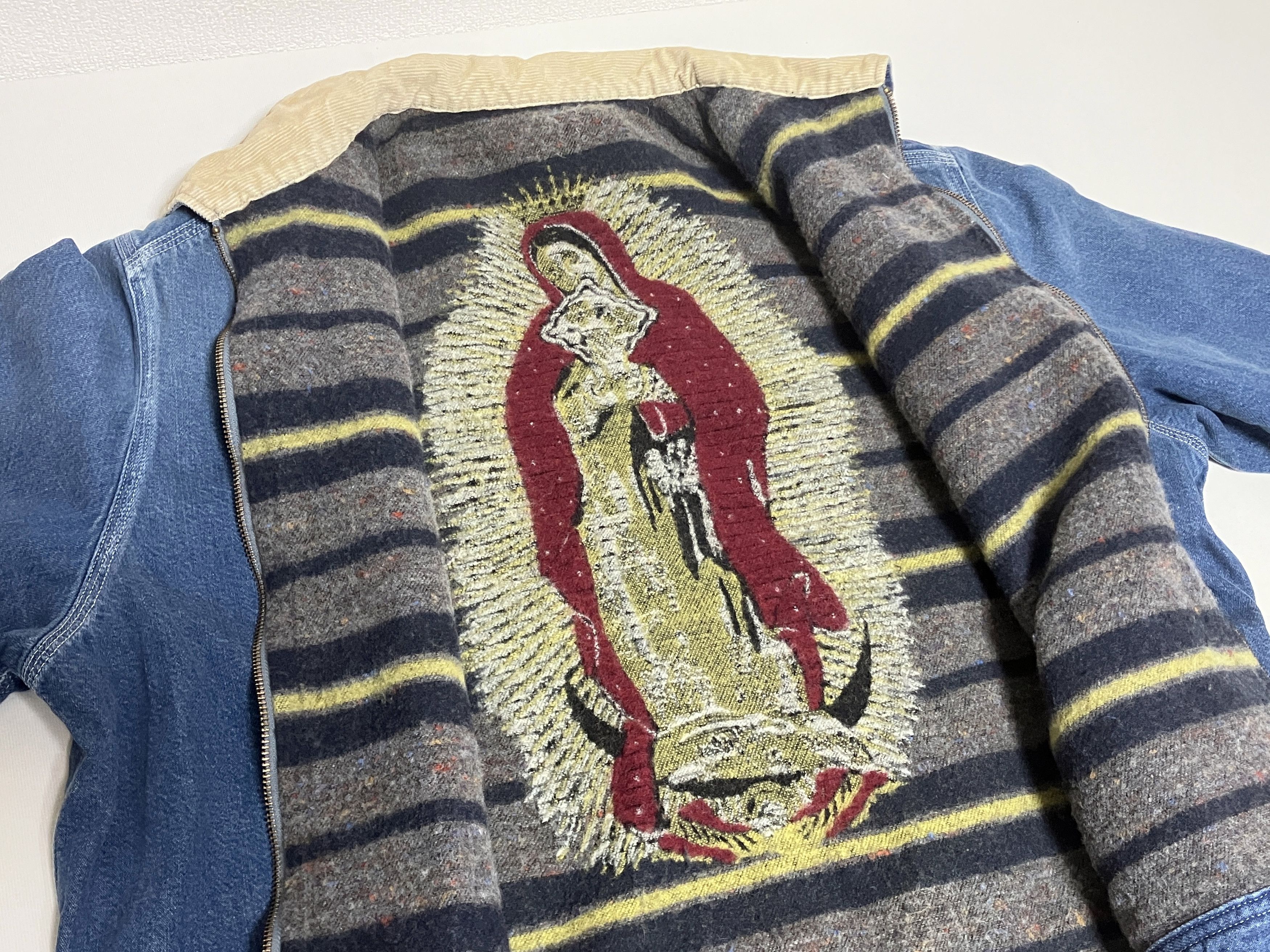 Kapital kapital Denim Lining Reversible Work Jacket Virgin Mary Size US XL / EU 56 / 4 - 9 Thumbnail