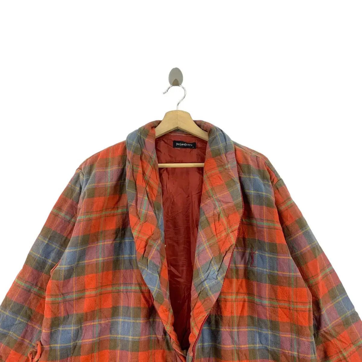 Yves Saint Laurent Vintage YSL YVES SAINT LAURENT PARIS Tartan Oversized Size S / US 4 / IT 40 - 4 Thumbnail