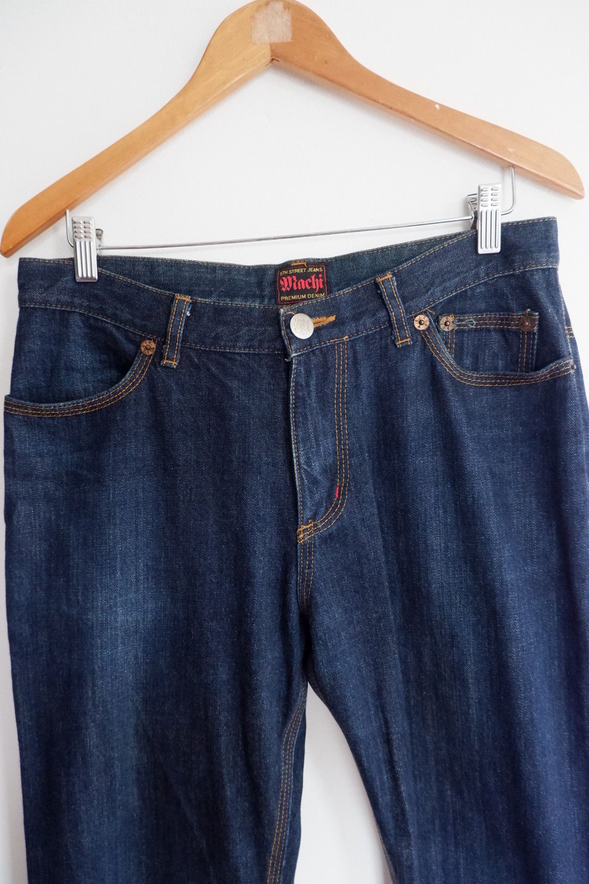 Beauty Beast Vintage Y2K Machi 5th Street Japanese Embroidered Denim Size US 32 / EU 48 - 3 Thumbnail