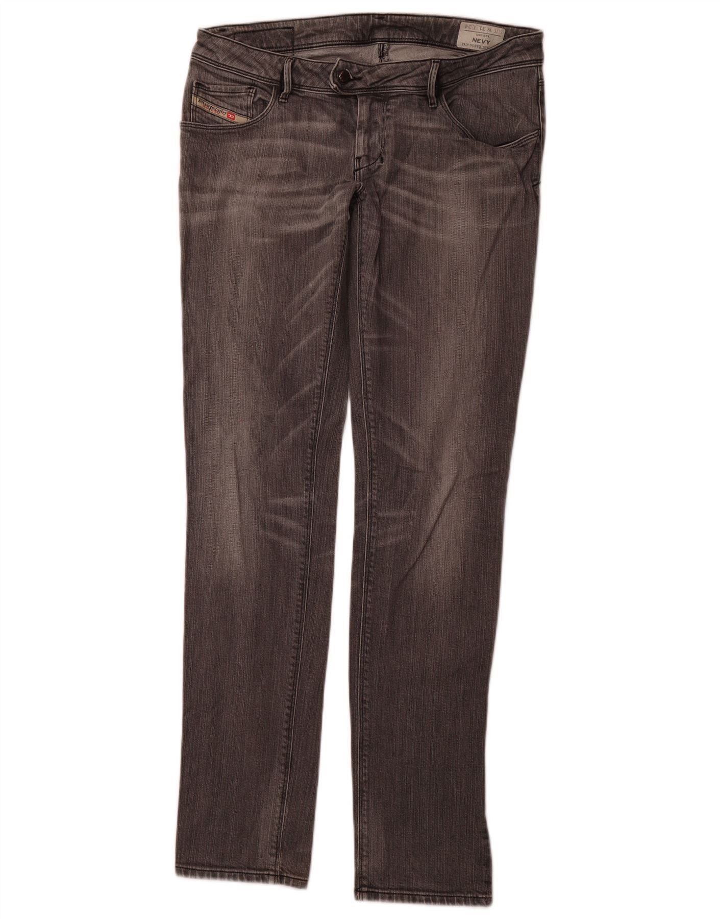 Diesel Womens Nevy Skinny Jeans W31 L34 Grey Cotton Size 42" / US 20 - 1 Thumbnail