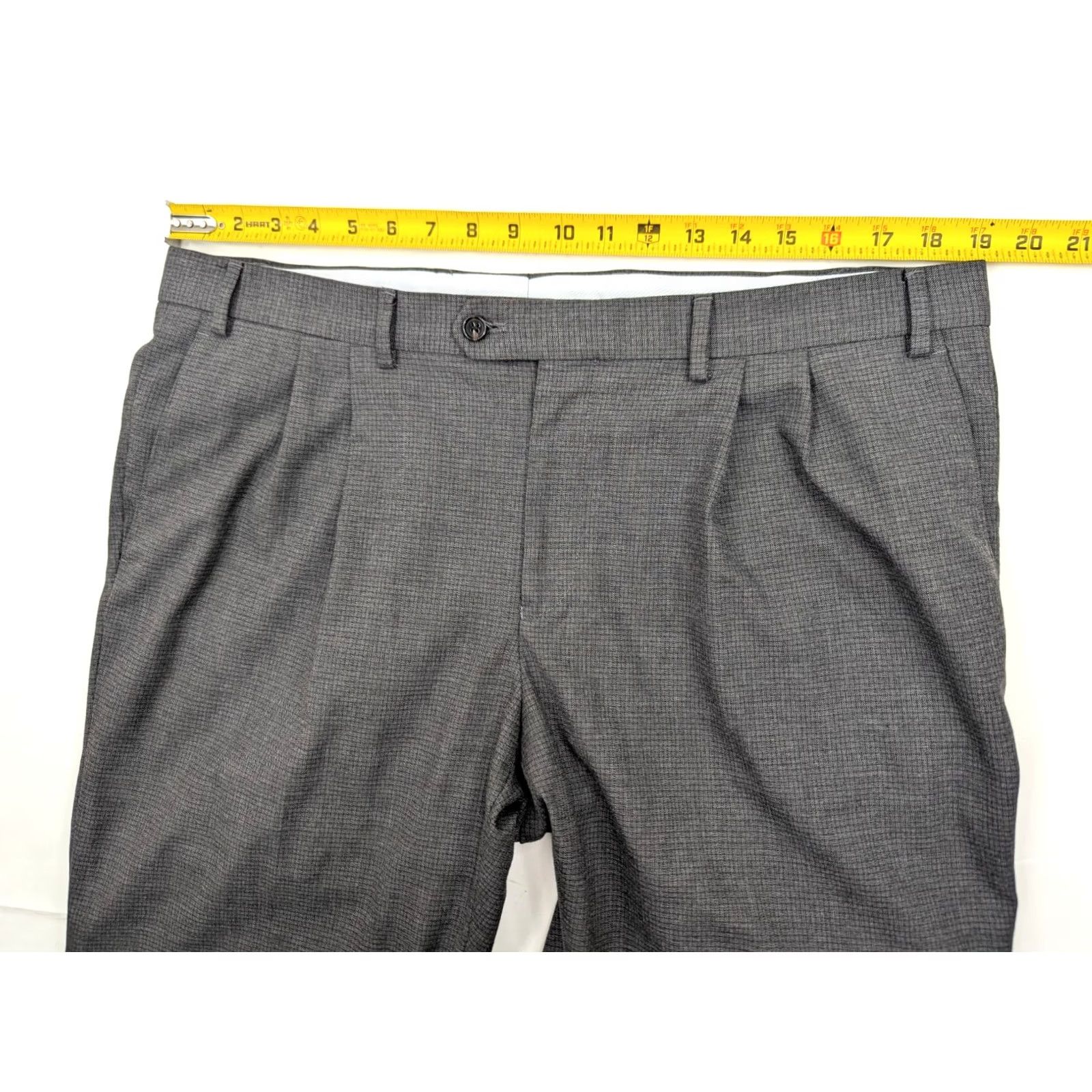 Ralph Lauren RALPH LAUREN Gingham Check Pleated Dress Trouser Pants Men 38x30 Gray Size US 38 / EU 54 - 5 Thumbnail