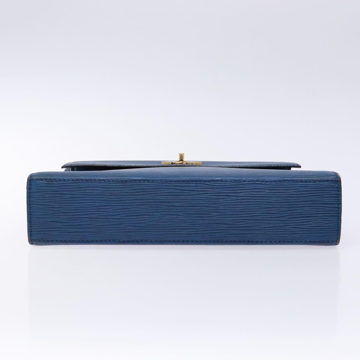 Louis Vuitton LOUIS VUITTON Epi Malesherbes Hand Bag Blue M52375 Size ONE SIZE - 5 Thumbnail
