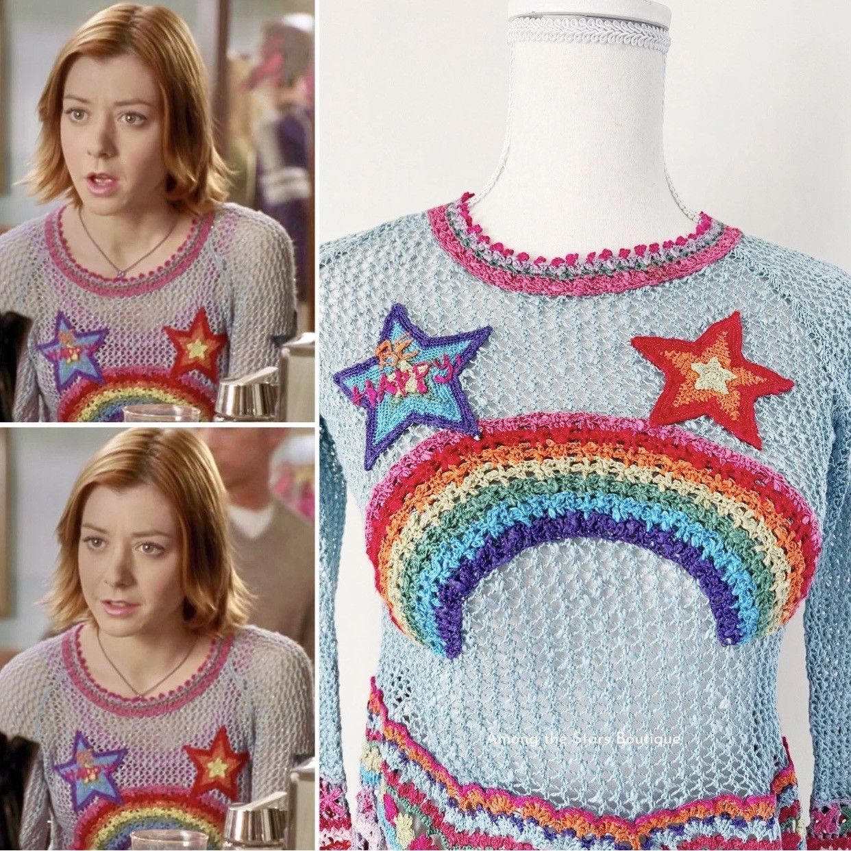 Hysteric Glamour Extremely Rare Hysteric Glamour Crochet Rainbow Knit Sweater Size S / US 4 / IT 40 - 3 Thumbnail