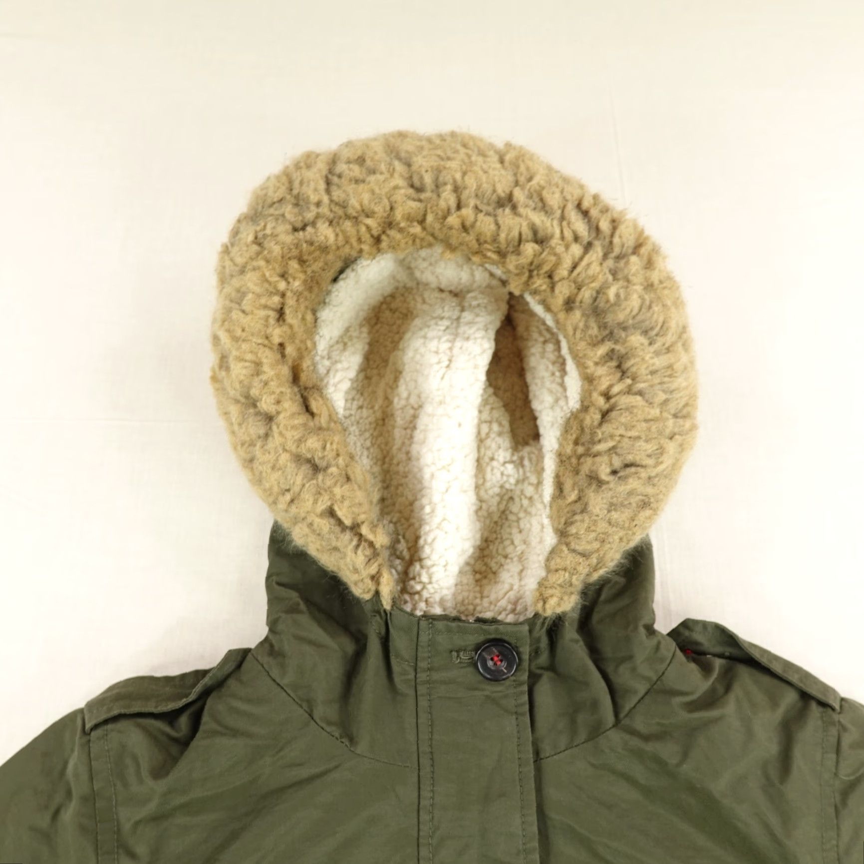 Levi's VINTAGE Levi's Jacket Womens Small Green Faux Fur Trim Quilted Field Chore Military Coat Size S / US 4 / IT 40 - 2 Thumbnail