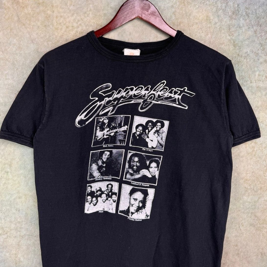 Vintage VTG 1981 SuperFest Rnb/Soul Concert T Shirt Sz L Black Size US L / EU 52-54 / 3 - 2 Thumbnail