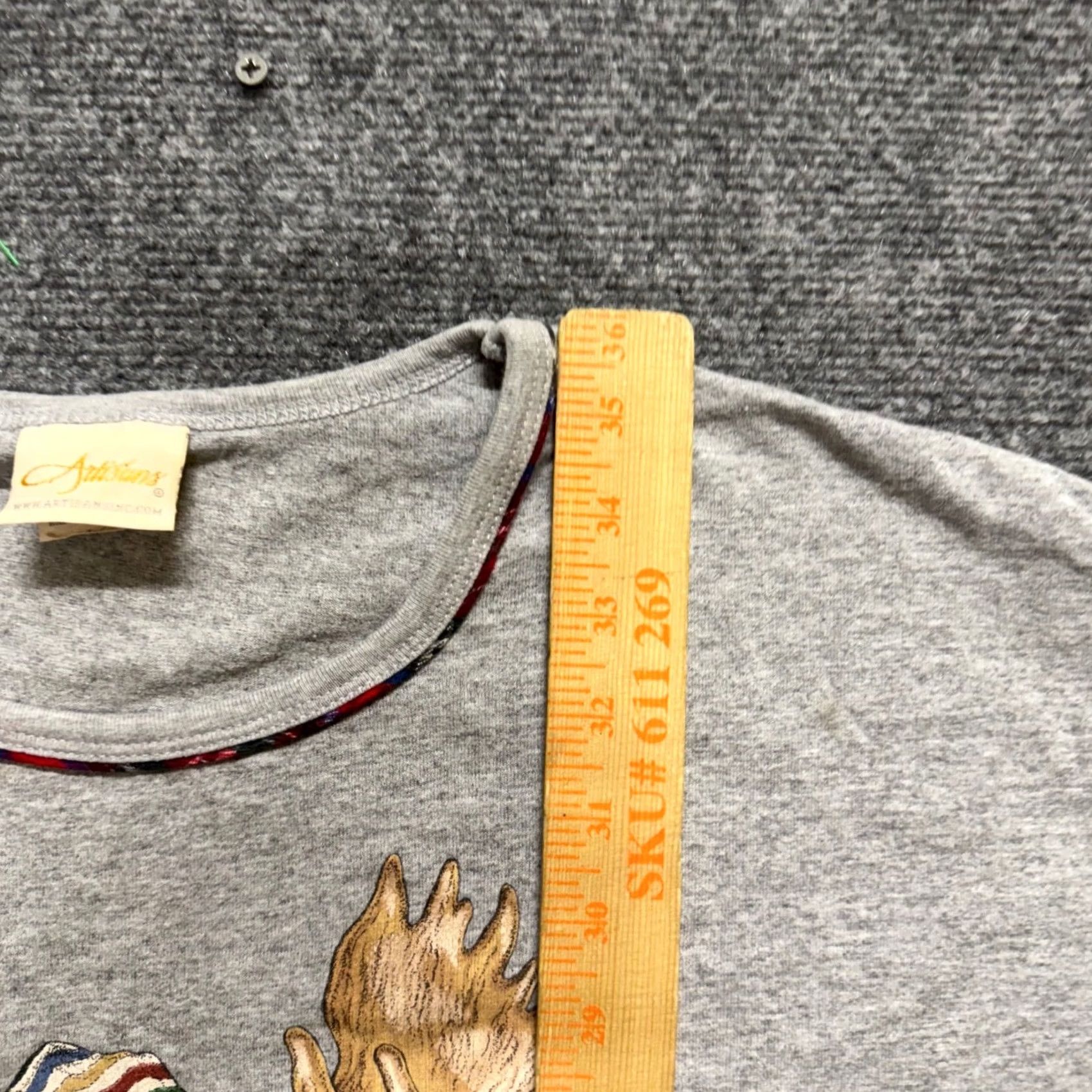 Vintage VINTAGE Sleepwear Shirt Mens L Gray 90s Striped Long-sleeve Crewneck Graphic T-shirt Size US L / EU 52-54 / 3 - 6 Thumbnail