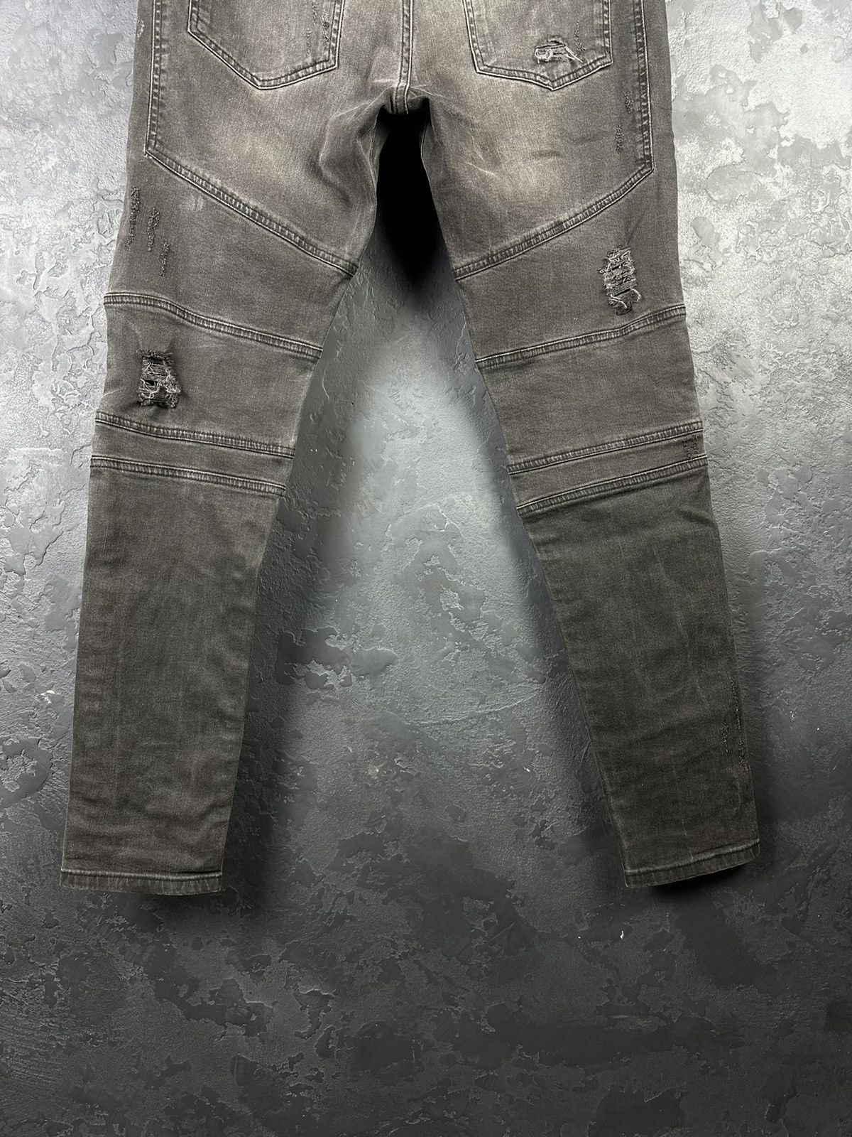 Represent Clo. Represent Destroyed Black Jeans Biker Denim Pants Size US 34 / EU 50 - 9 Thumbnail