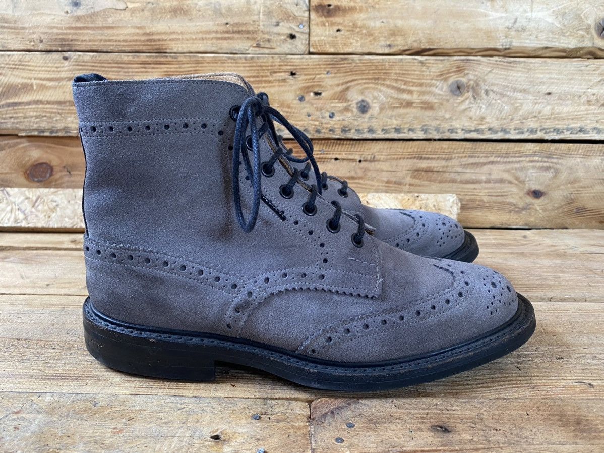 Tricker's Trickers Stow Country dress suede wingtip brouges sz 7.5 Size US 8.5 / EU 41-42 - 5 Thumbnail