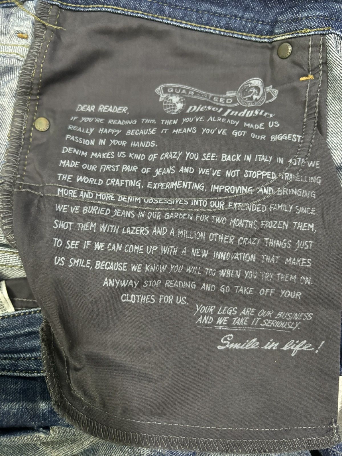 Diesel Vintage Y2K Diesel Industry 3D Buster Slim Clawmark Jeans Size US 34 / EU 50 - 23 Thumbnail