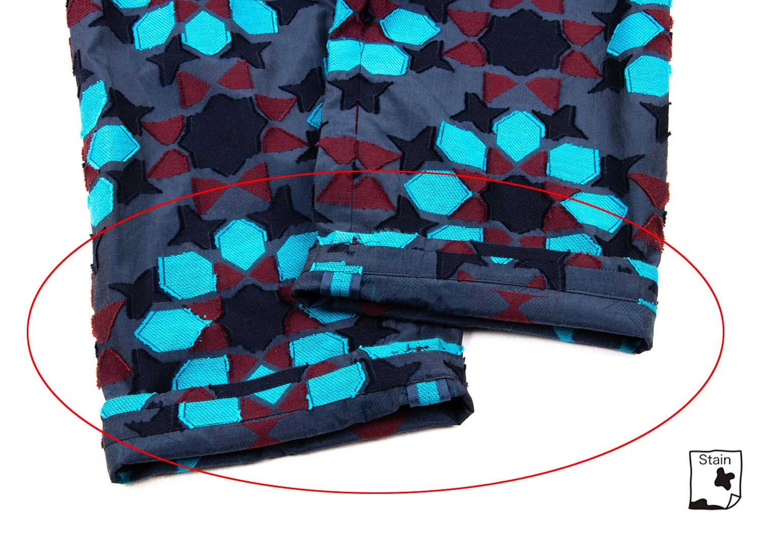 Issey Miyake A-POC INSIDE Jacquard Pants in Navy and Light Blue Size US 34 / EU 50 - 14 Thumbnail
