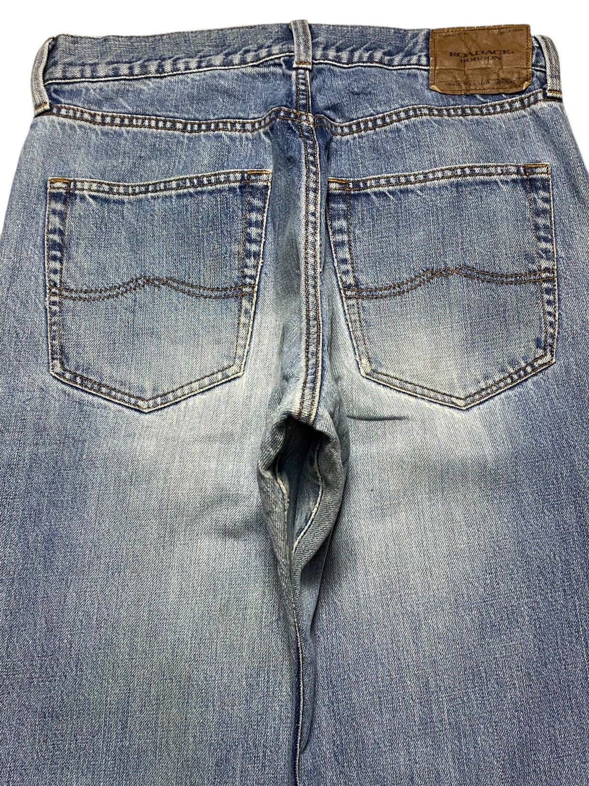 Japanese Brand Vintage Bobson Blue Faded Wash Distressed Loose Jeans Size US 31 - 4 Thumbnail