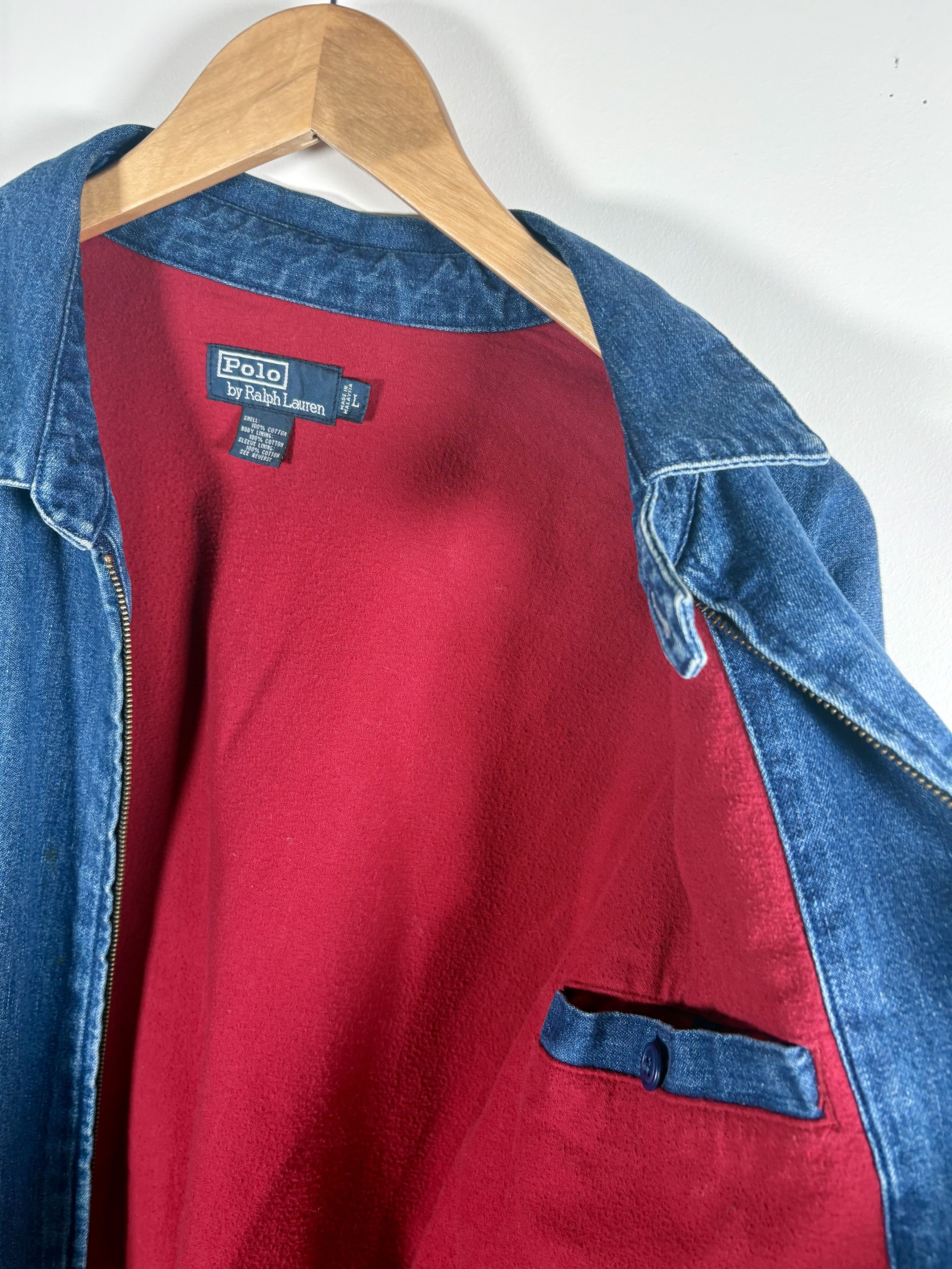 Polo Ralph Lauren Vintage Polo Ralph Lauren 80s Denim Heavy Jacket Size US L / EU 52-54 / 3 - 4 Thumbnail