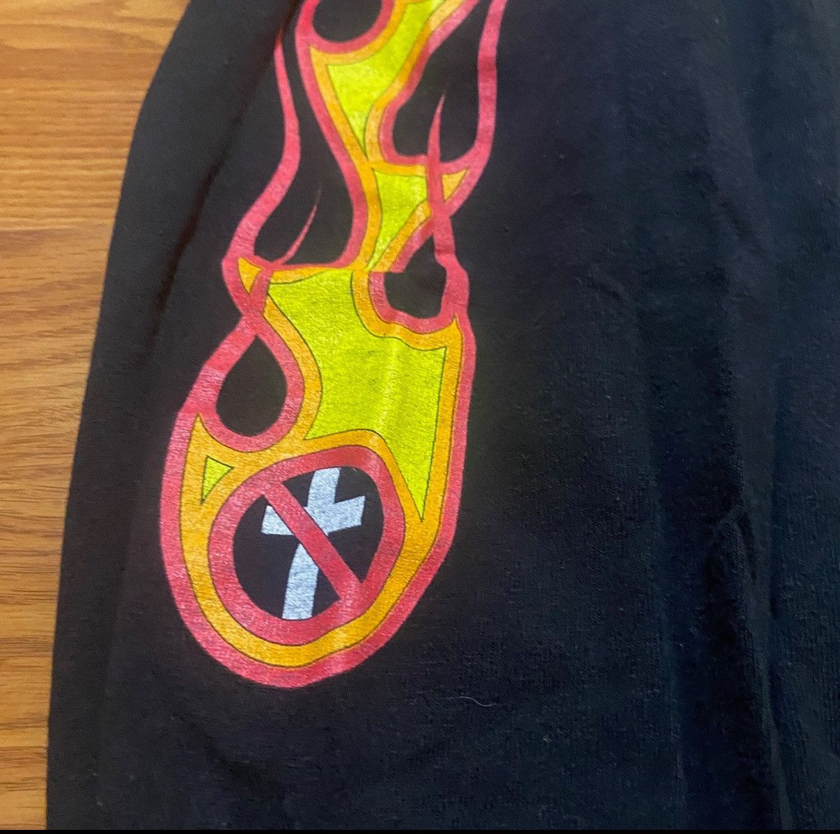 Gildan Bad Religion Y2K The New America Long Sleeve Flame Print Size US L / EU 52-54 / 3 - 5 Thumbnail