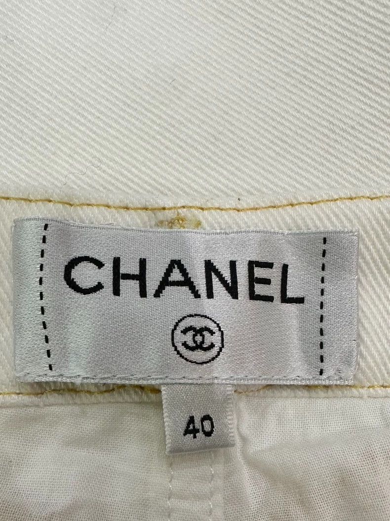 Chanel Chanel Embroidered white jeans Size 26" / US 2 / IT 38 - 6 Thumbnail
