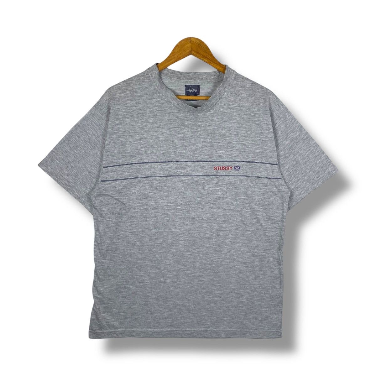 Stussy Vintage 90's STUSSY CROWN Small Embroidery Logo Tee Shirt Size US M / EU 48-50 / 2 - 1 Thumbnail