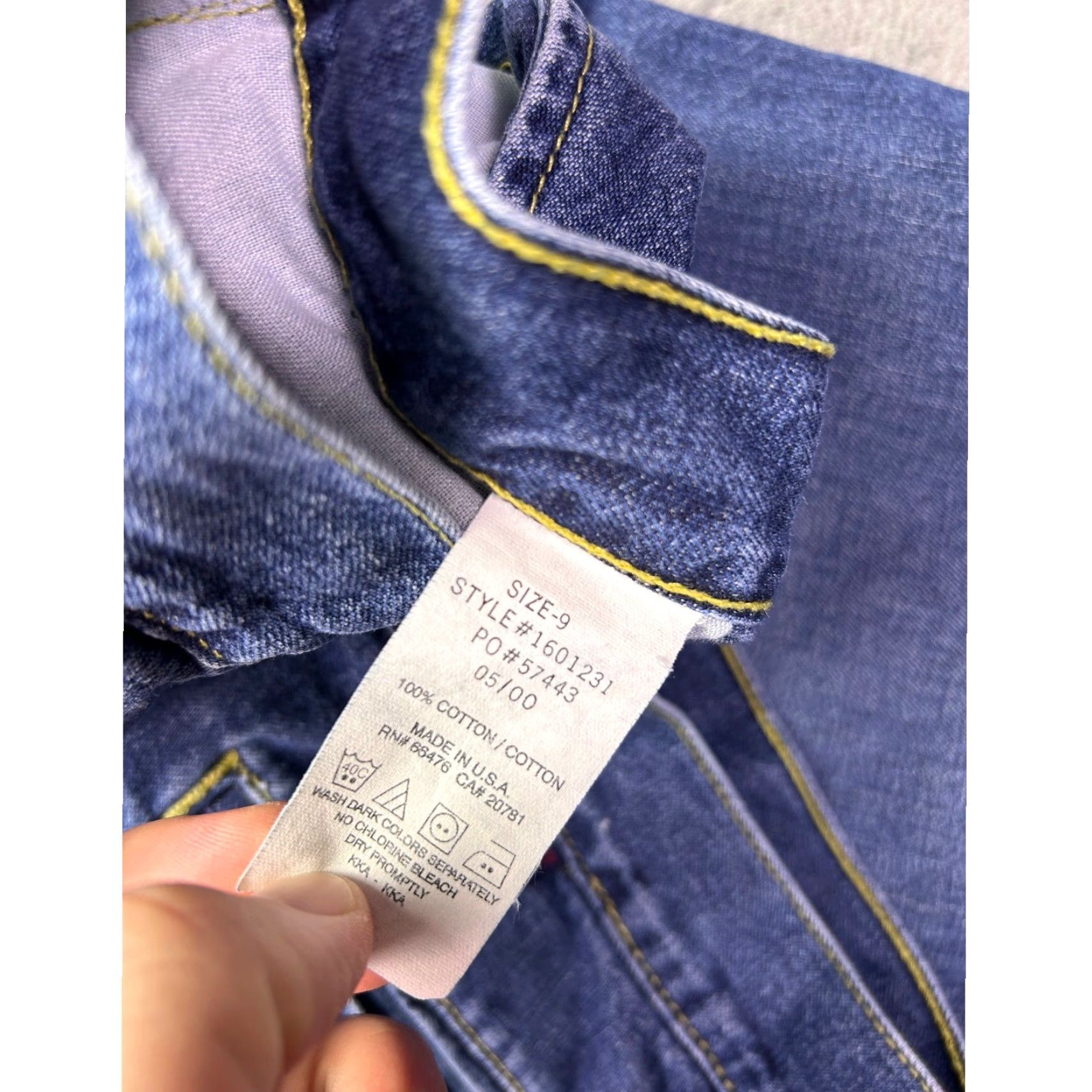 Denime VINTAGE Tommy Jeans Skirt Maxi Slit Denim 9 Womens USA Made Blue 90s Classic Zipper Pockets Logo High Rise Solid Long Machine Washable Juniors Size 30" / US 8 / IT 44 - 4 Thumbnail