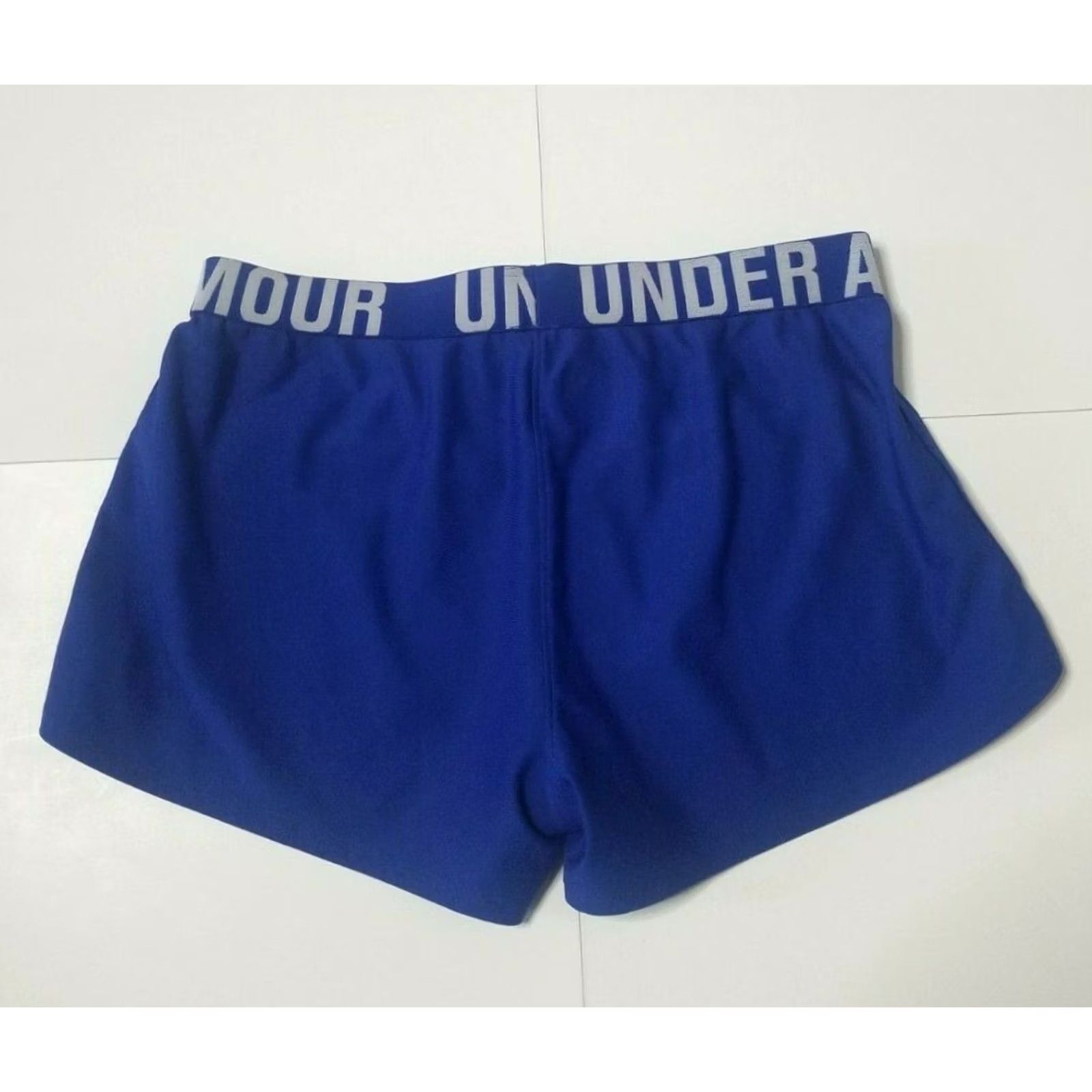 Under Armour Under Armour Womens S Loose Shorts Running Gym Activewear Blue Elastic Waistband Size 28" / US 6 / IT 42 - 2 Thumbnail
