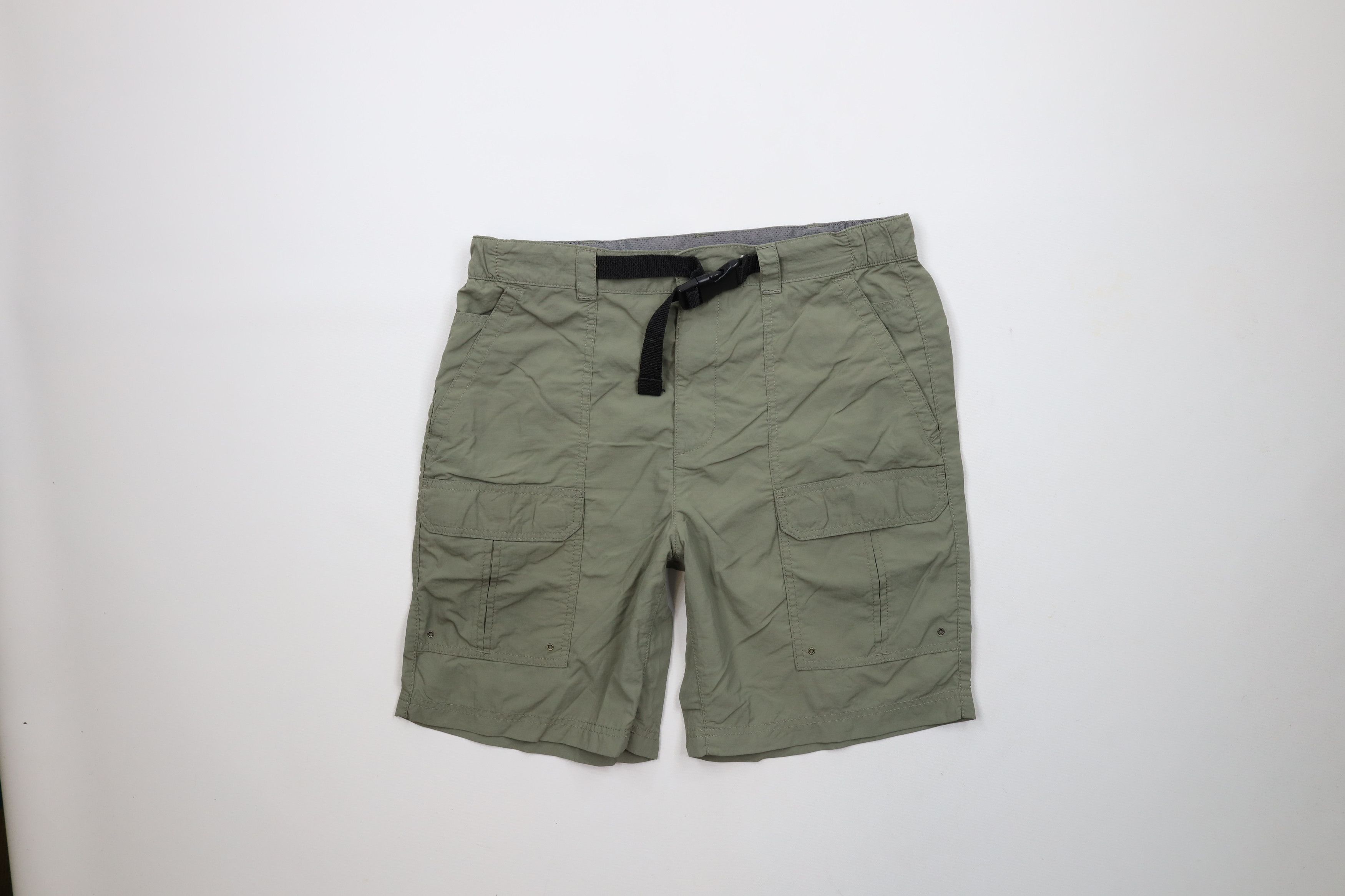 Vintage Vintage 90s Y2K Streetwear Above Knee Cargo Shorts Green Size US 34 / EU 50 - 1 Thumbnail