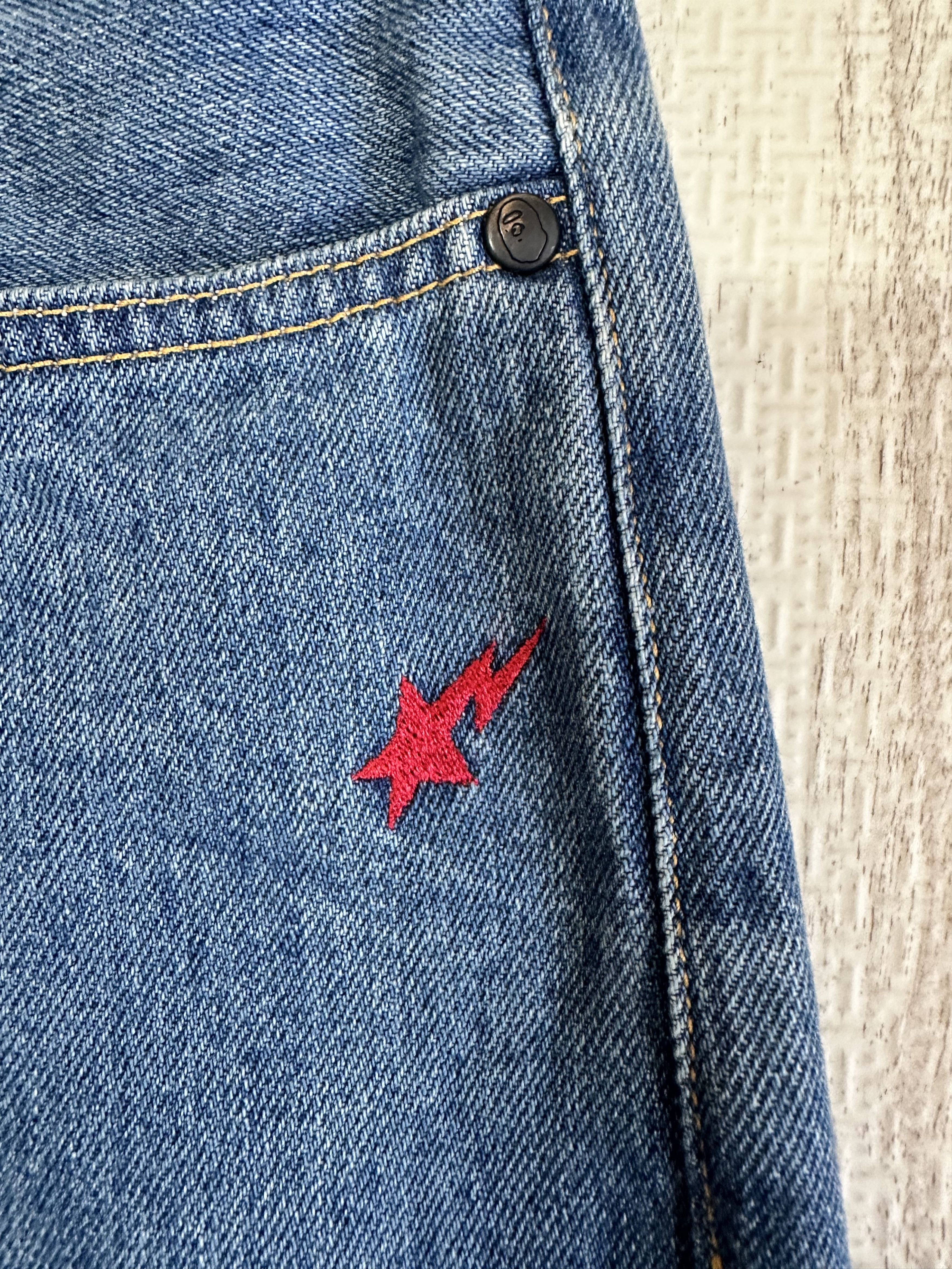 Bape A BATHING APE CHAMPION REGULAR FIT DENIM PANTS Blue Size L Size US 32 / EU 48 - 5 Thumbnail