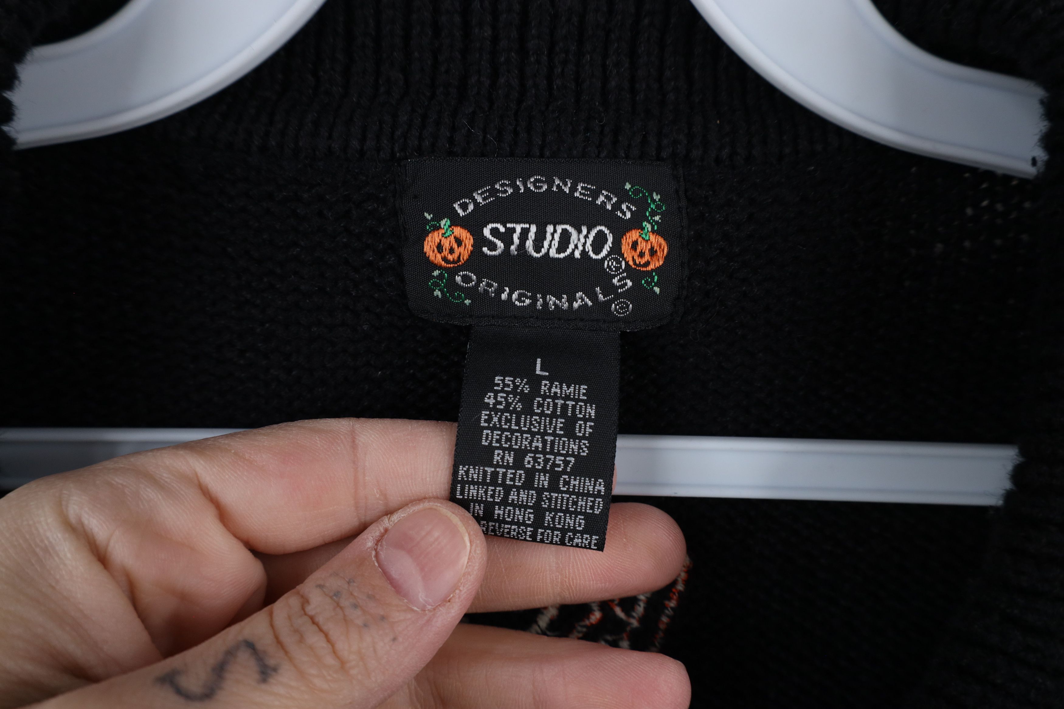 Vintage Vintage 90s Streetwear Ghost Spider Cardigan Sweater Vest Size L / US 10 / IT 46 - 9 Thumbnail