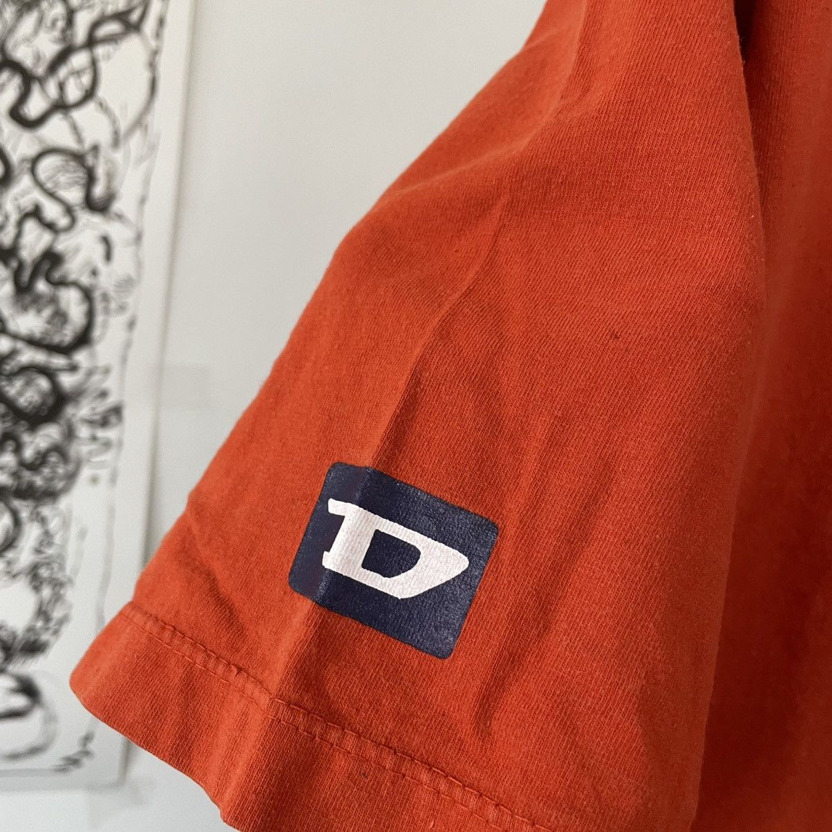 Diesel × Vintage Diesel Vintage l T-shirt Big Double logo Orange Size XL Y2K Size US XL / EU 56 / 4 - 6 Thumbnail