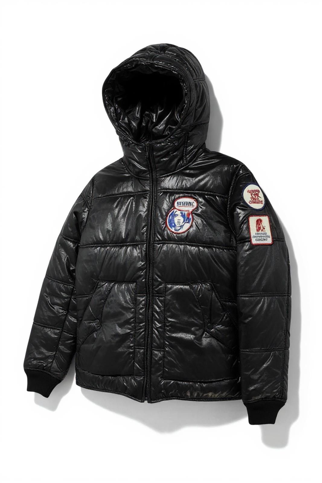 Hysteric Glamour Hysteric Glamour - Black Hooded Puffer Jacket Patched Size US M / EU 48-50 / 2 - 1 Thumbnail