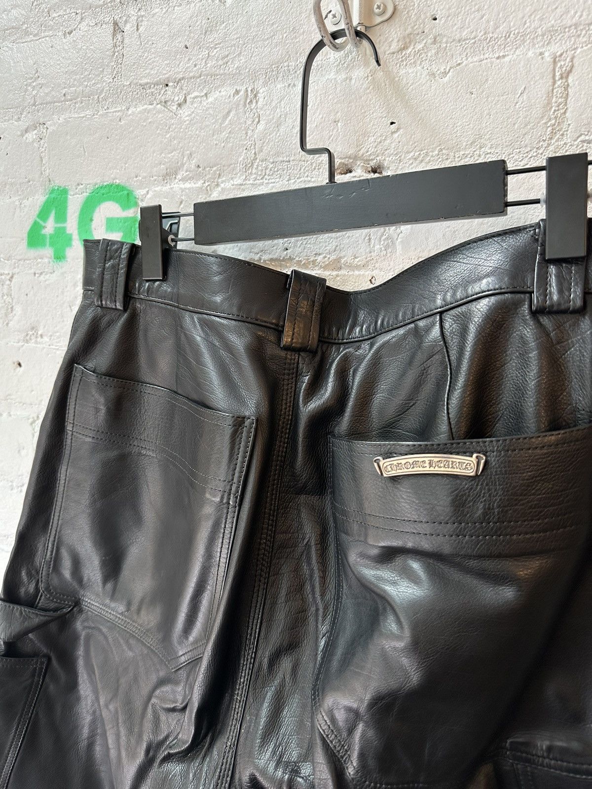 Chrome Hearts CHROME HEARTS FULL LEATHER SHORTS DOUBLE KNEE Size US 34 / EU 50 - 2 Thumbnail