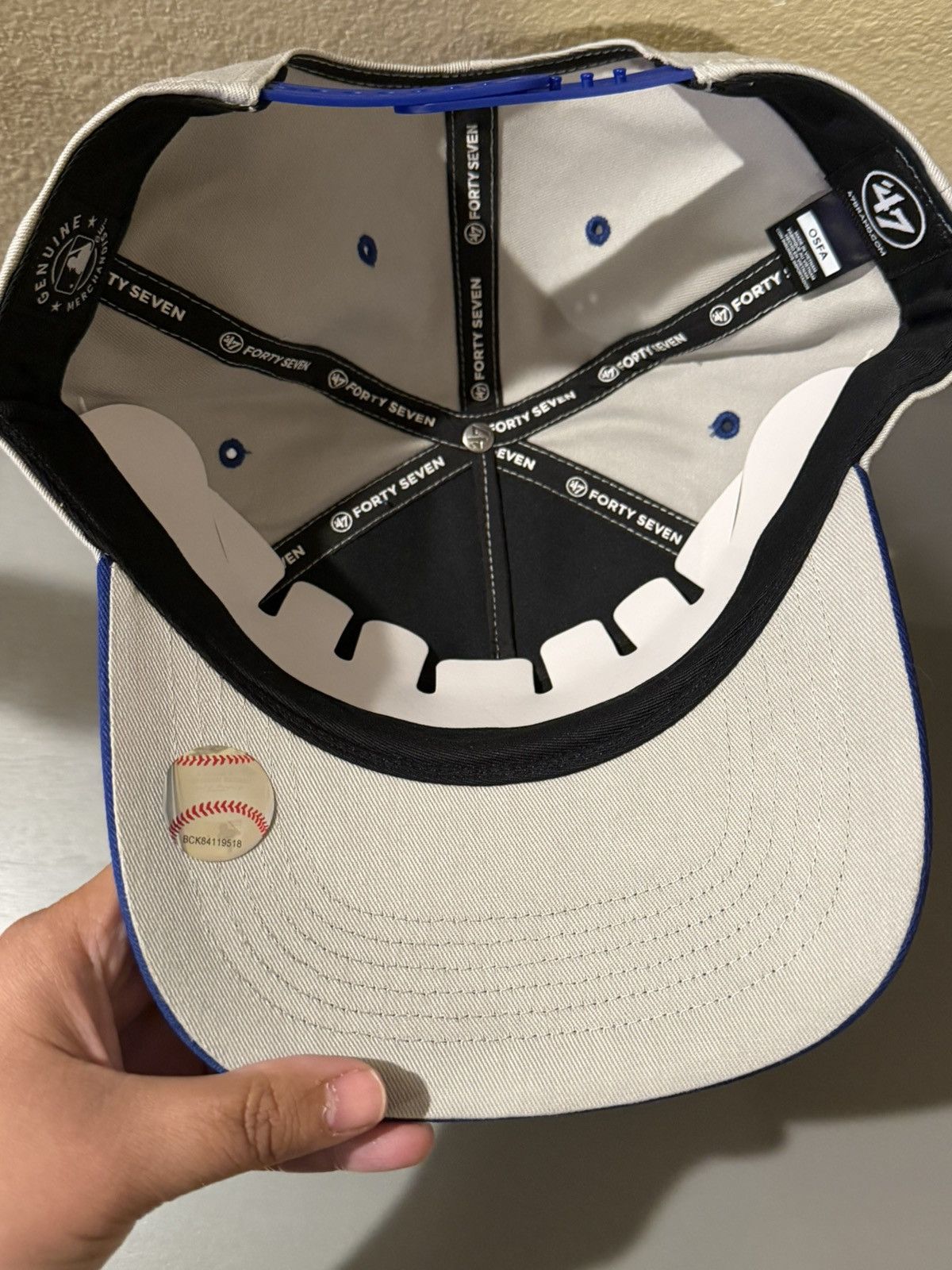 47 Brand Los Angeles Dodgers ‘47 Hitch Snapback Hat White Blue NWT Size ONE SIZE - 7 Thumbnail