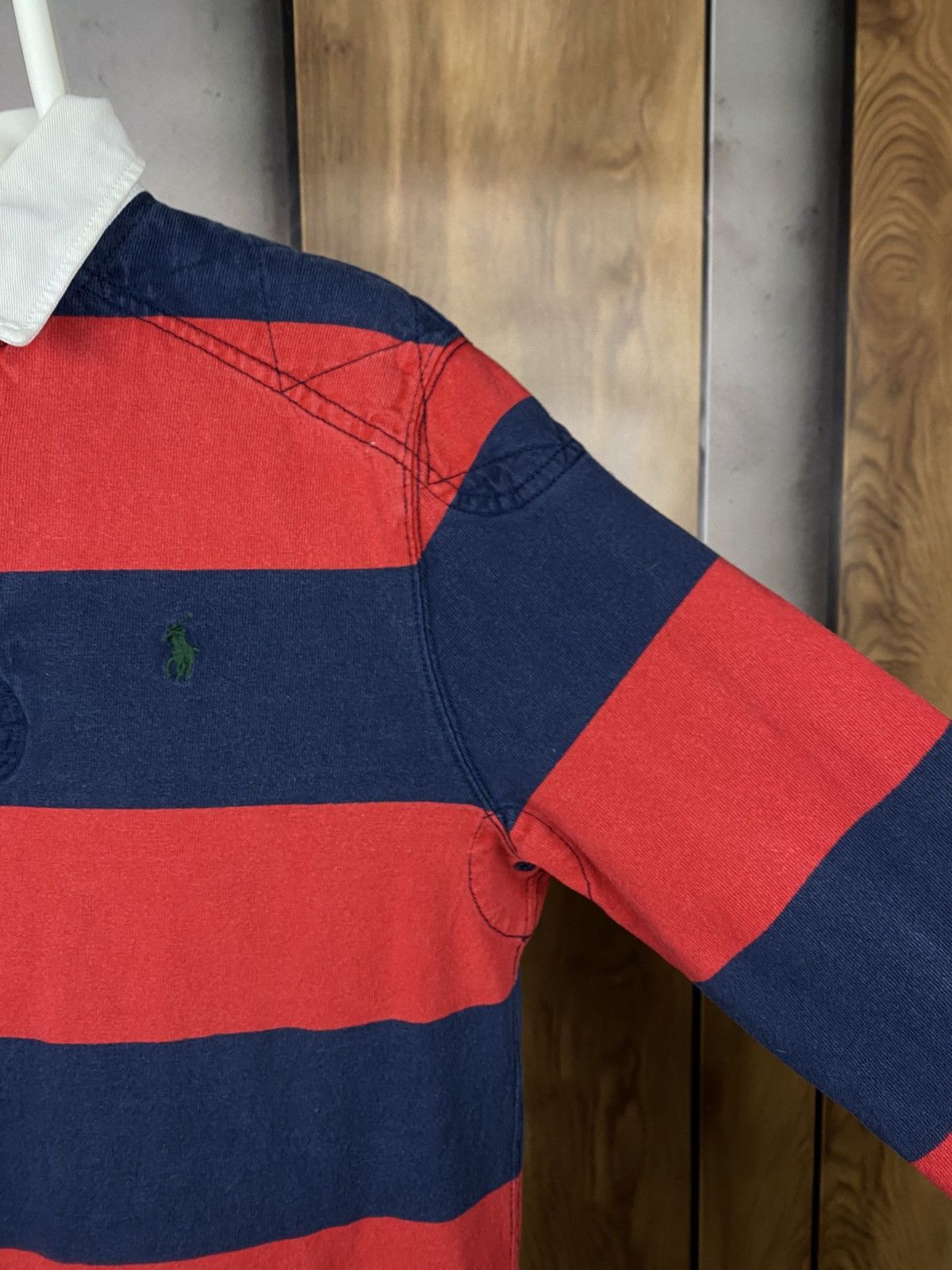 Polo Ralph Lauren 🎠Vintage 90s Sweatshirt Rugby Polo Ralph Lauren Striped Tee🎠 Size US M / EU 48-50 / 2 - 8 Thumbnail