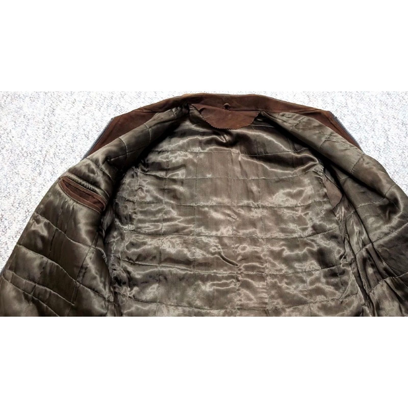Vintage VINTAGE leather jacket SUEDE motorcycle Jacket Mens 38 brown Western 1940s Size US S / EU 44-46 / 1 - 6 Thumbnail