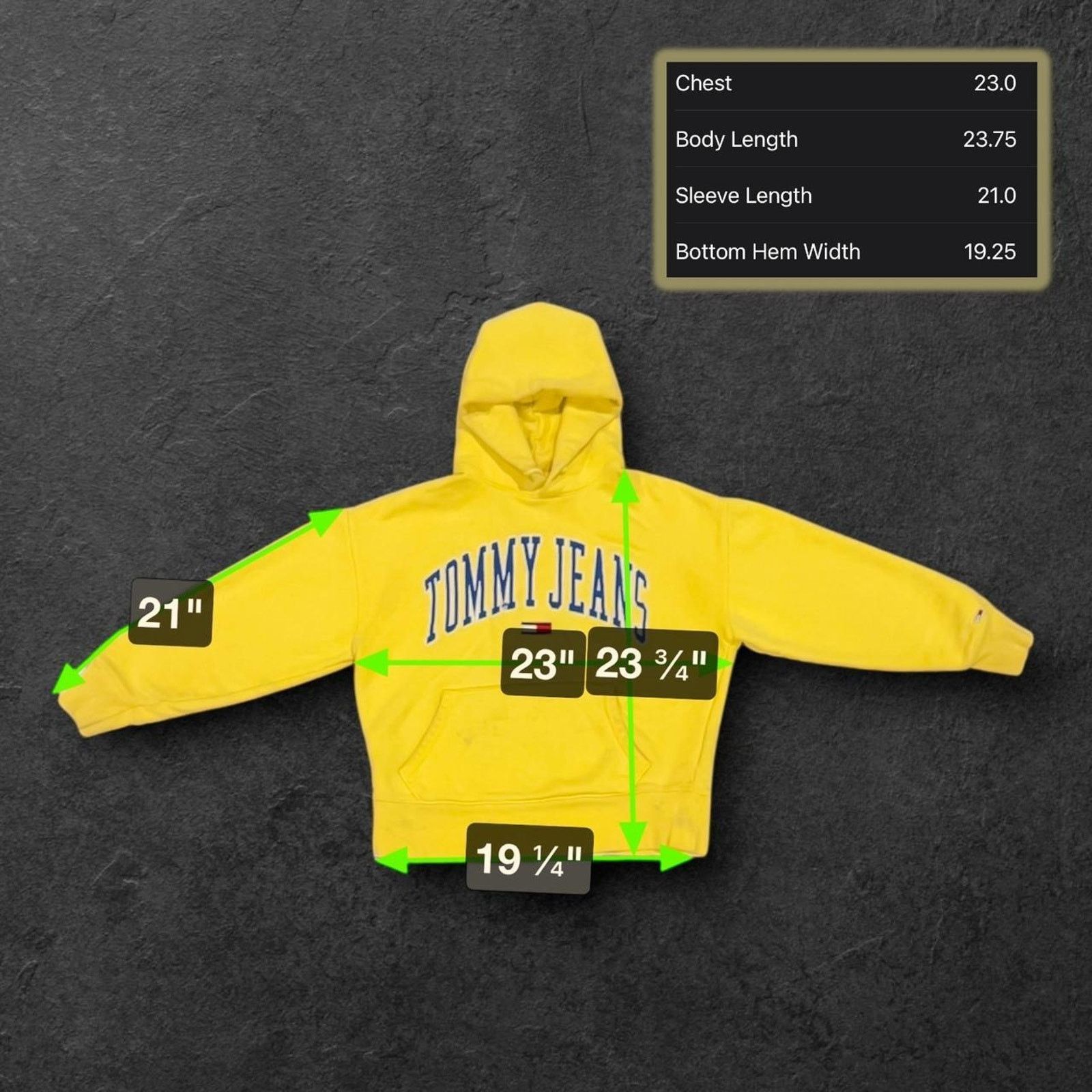 Tommy Hilfiger Tommy Jeans Vintage Yellow Hoodie w/ Logo Embroidery Size US M / EU 48-50 / 2 - 6 Thumbnail
