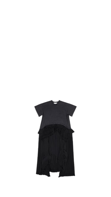 Balenciaga o1mt1gz0924 T-Shirt Dress in Black Size XS / US 0-2 / IT 36-38 - 1 Preview