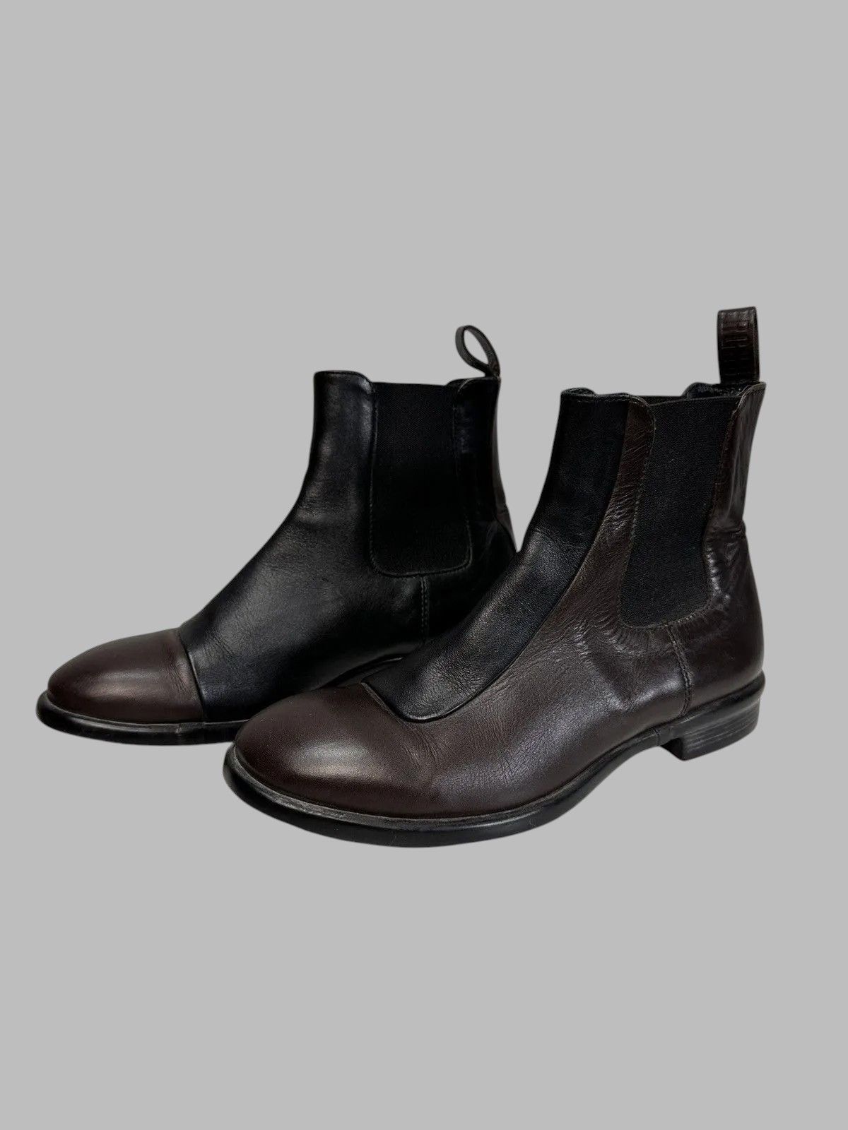 Dirk Bikkembergs Bikkembergs Brown Leather Moto Boots Y2K Futuristic Style Size US 6 / IT 36 - 2 Thumbnail